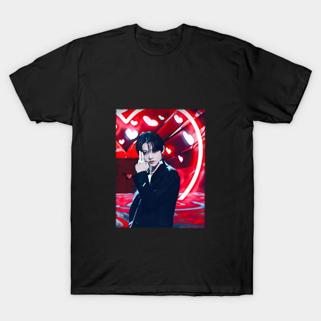 K-pop Stray Kids Felix Fan Art T-Shirt by ArtFulArts